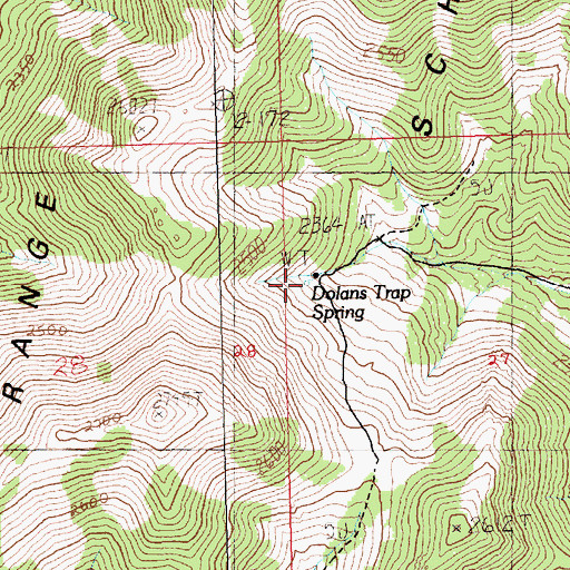 Topographic Map of Dolans Trap Spring, NV