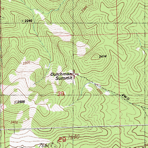 Topographic Map of Dutchman Summit, NV