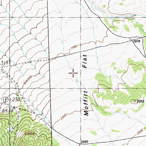 Topographic Map of Moffitt Flat, NV