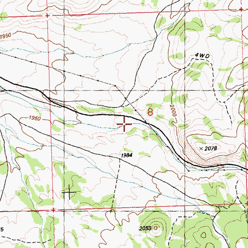 Topographic Map of Tippett Canyon, NV