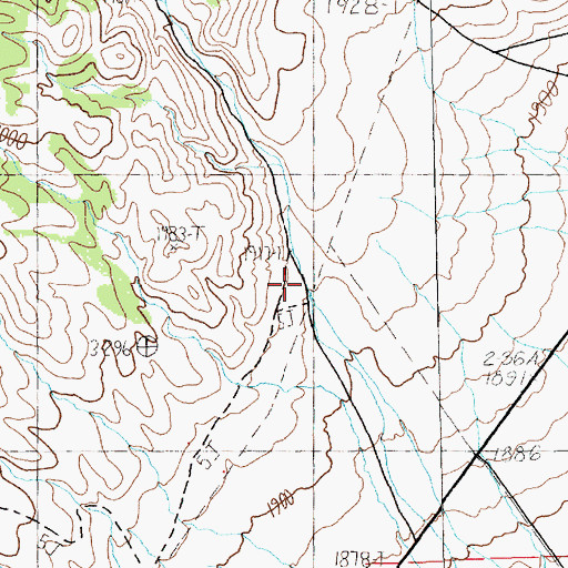 Topographic Map of Water Canyon, NV