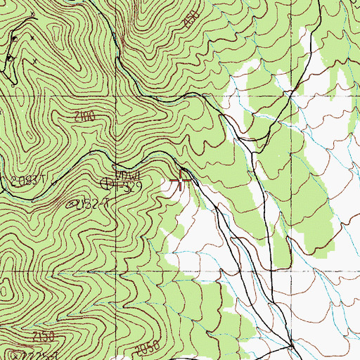 Topographic Map of Dry Canyon, NV