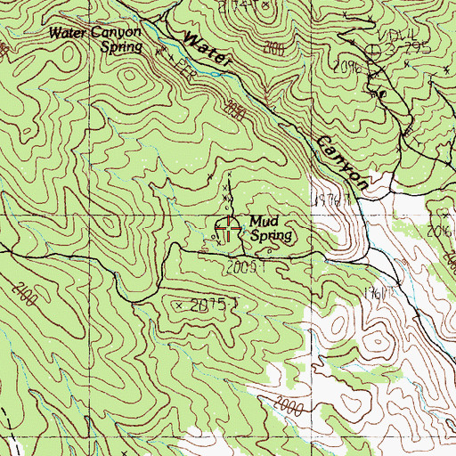 Topographic Map of Mud Spring, NV