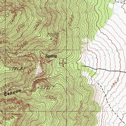 Topographic Map of Rattlesnake Canyon, NV