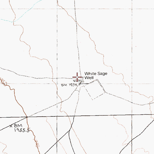 Topographic Map of White Sage Well, NV