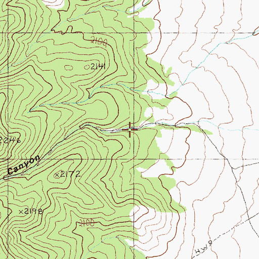 Topographic Map of North Canyon, NV