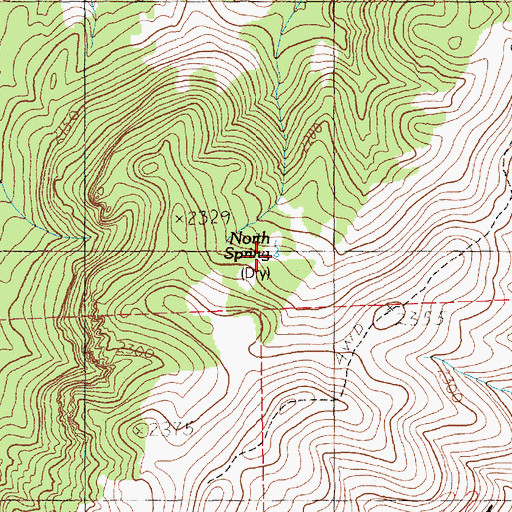 Topographic Map of North Spring, NV