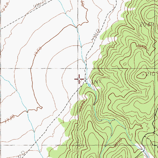 Topographic Map of Burn Canyon, NV