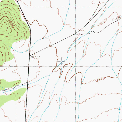 Topographic Map of Mahoney Canyon, NV