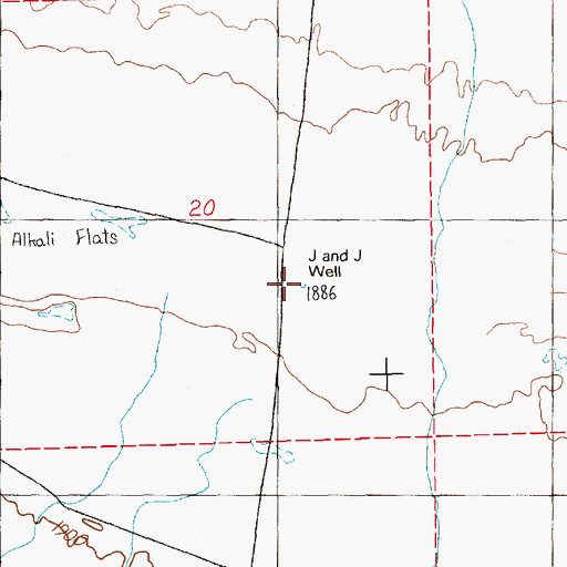 Topographic Map of J and J Well, NV