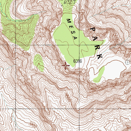 Topographic Map of Nankoweap Mesa, AZ