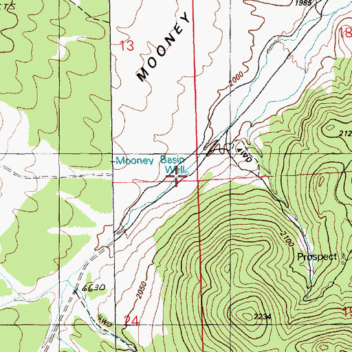 Topographic Map of Mooney Basin Well, NV