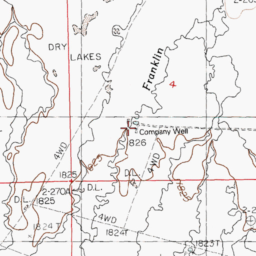 Topographic Map of Company Well, NV
