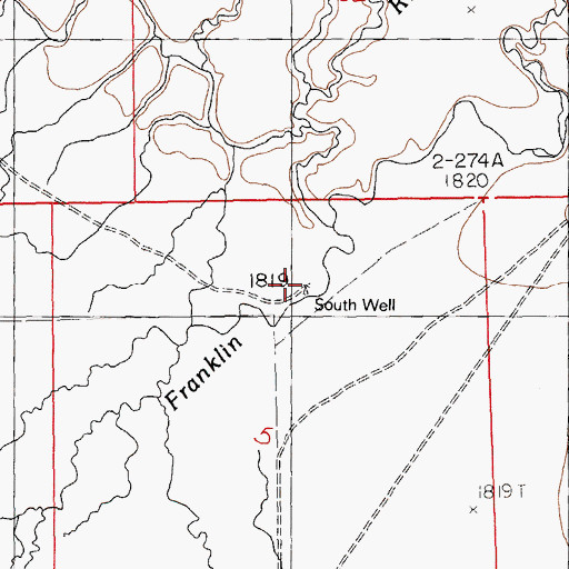 Topographic Map of South Well, NV