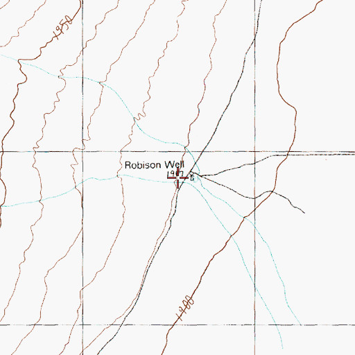 Topographic Map of Robison Well, NV