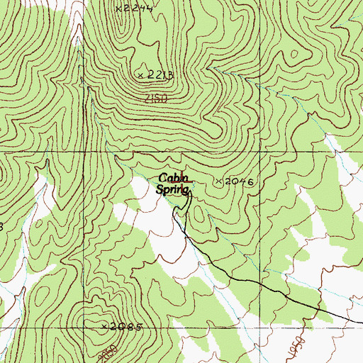 Topographic Map of Cabin Spring, NV