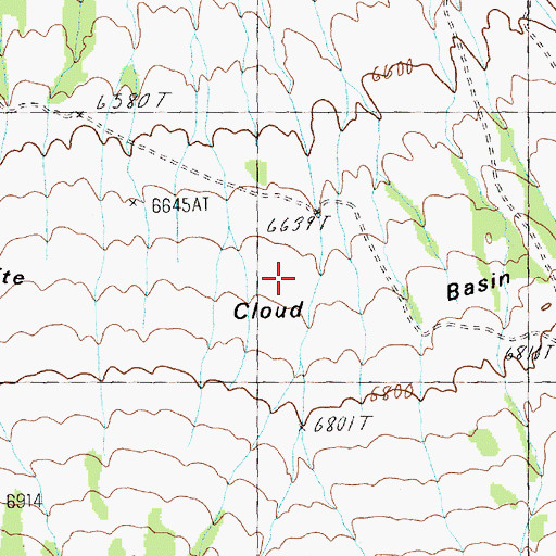 Topographic Map of White Cloud Basin, NV