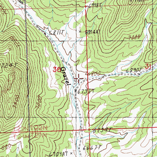 Topographic Map of Cliff Canyon, NV