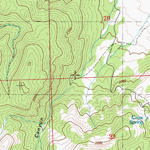 Topographic Map of Black Canyon, NV