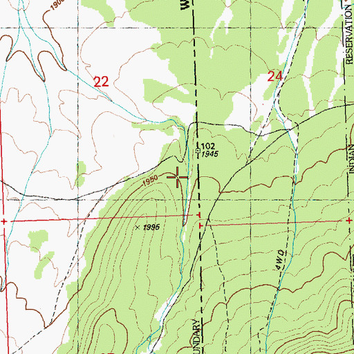 Topographic Map of Chokecherry Canyon, NV