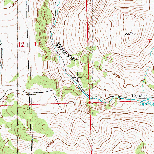 Topographic Map of South Mountains, NV