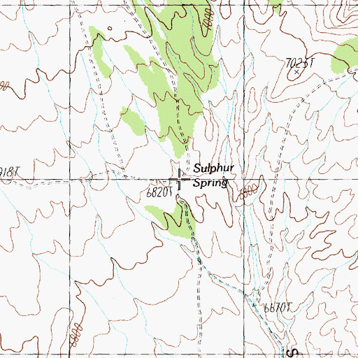 Topographic Map of Sulphur Spring, NV