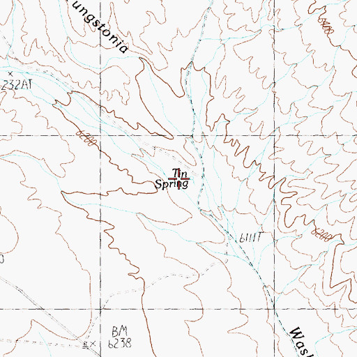 Topographic Map of Tin Spring, NV