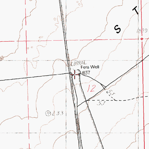 Topographic Map of Fera Well, NV