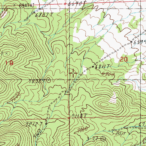 Topographic Map of Pole Canyon, NV