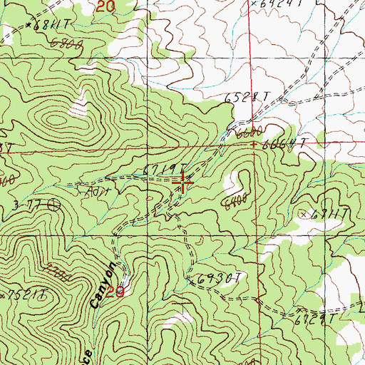 Topographic Map of Pete Neece Canyon, NV