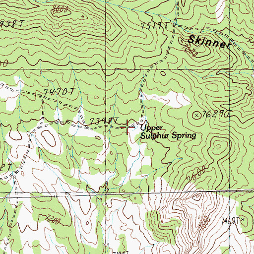 Topographic Map of Upper Sulphur Spring, NV