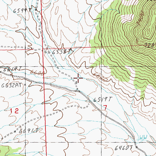 Topographic Map of Gravel Wash, NV