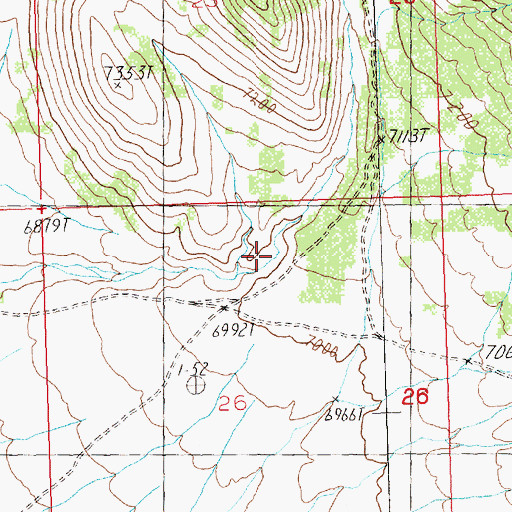 Topographic Map of Grass Valley Canyon, NV