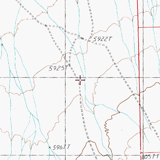 Topographic Map of Grass Valley Wash, NV