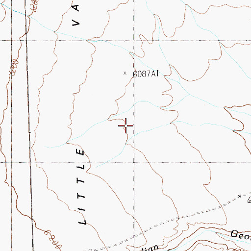 Topographic Map of Little Valley, NV