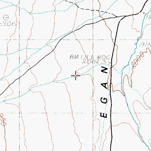 Topographic Map of Black Canyon, NV