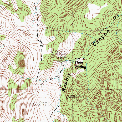 Topographic Map of Deer Spring, NV