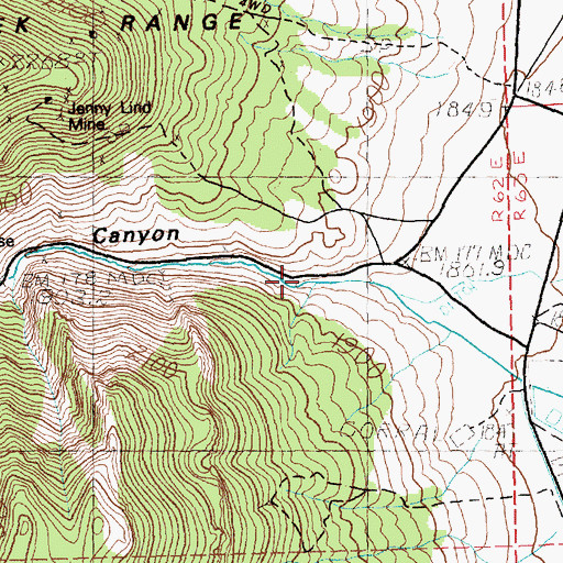 Topographic Map of Egan Canyon, NV
