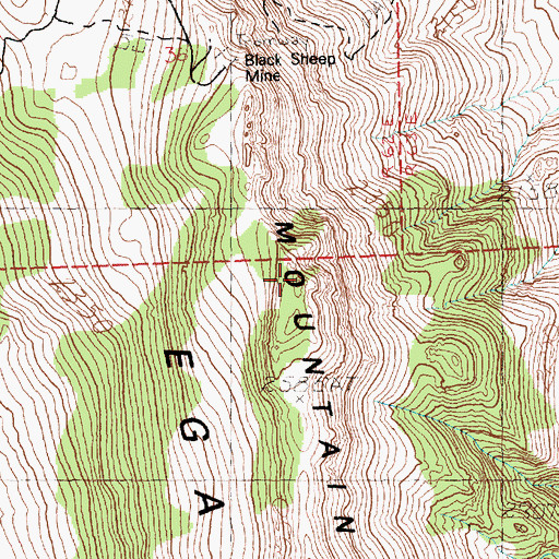 Topographic Map of Cocomongo Mountain, NV