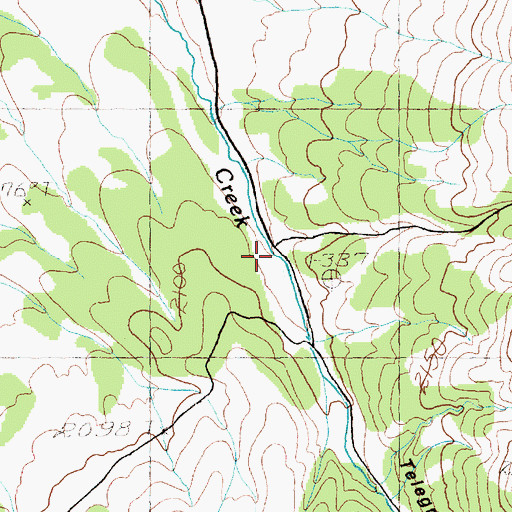 Topographic Map of Telegraph Canyon, NV