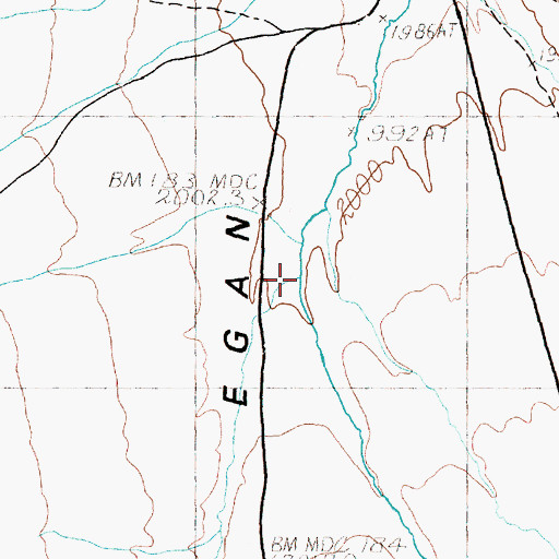 Topographic Map of Telegraph Creek, NV