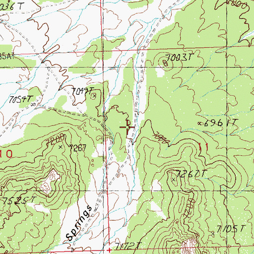 Topographic Map of Rock Springs, NV