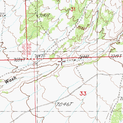 Topographic Map of Lunch Valley, NV