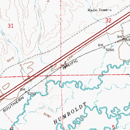 Topographic Map of Natchez, NV