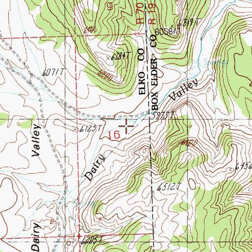 Topographic Map of Grouse Creek, NV
