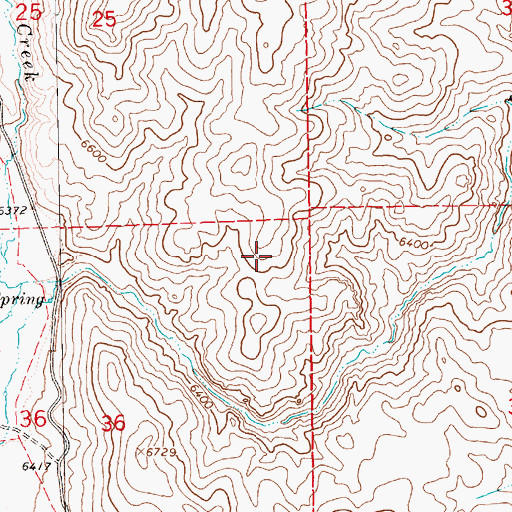 Topographic Map of Union Spring Three, NV