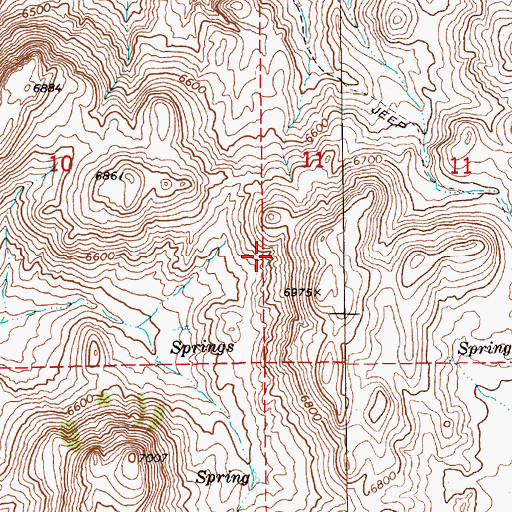 Topographic Map of Truett Spring, NV