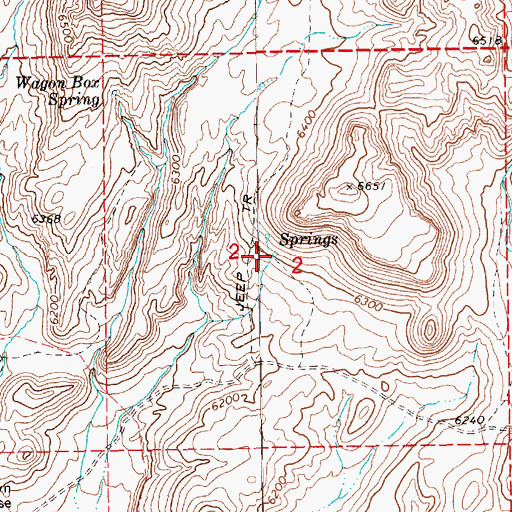 Topographic Map of Beaver Spring, NV