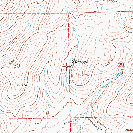 Topographic Map of Union Spring Two, NV
