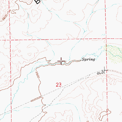 Topographic Map of Lower Bishop Creek, NV